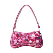 Schoudertas met Grafische Print Diesel , Pink , Dames