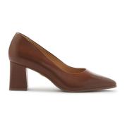 Bruine leren pumps op een paal Kazar , Brown , Dames