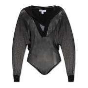 Transparante bodysuit met capuchon Alaïa , Black , Dames