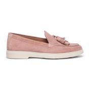 Damesuède loafer Santoni , Pink , Dames