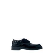 Chunky Sole Leren Veterschoenen Jil Sander , Black , Heren