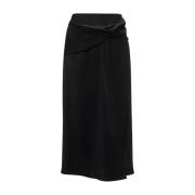 Zwarte midi-rok met decoratieve knoop JW Anderson , Black , Dames