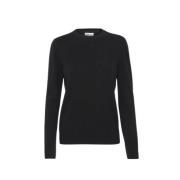 Merino Wool Crew Neck Sweater Colorful Standard , Black , Dames