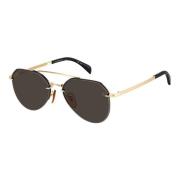 Goud Zwart Zonnebril met Donkergrijs Eyewear by David Beckham , Yellow...