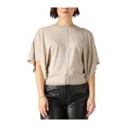 Veelzijdige Suzette Top voor Vrouwen Est'Seven , Beige , Dames