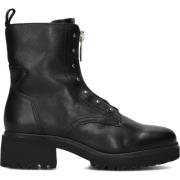 Zwarte leren enkellaarzen Segna 05.01 Piedi Nudi , Black , Dames