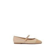 Ballerina's met bandje en gelakte neus Kazar , Beige , Dames