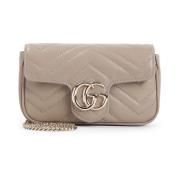 Compacte Crossbody Tas Gucci , Beige , Dames