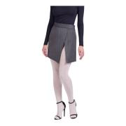 Mini Geruite Rok met Portemonneezak 4Giveness , Gray , Dames