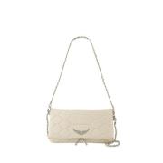 Witte Leren Crossbody Tas Blauw Flash Zadig & Voltaire , White , Dames