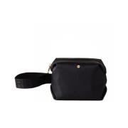 Elegante Nylon Toilet Tas voor Moderne Vrouwen Borbonese , Black , Dam...