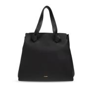 Tas Knoop Tote Medium Jil Sander , Black , Dames