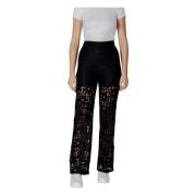 Palace Pants Collection, 100% Polyester Desigual , Black , Dames