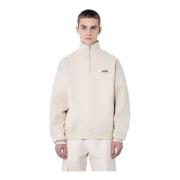 Logo Patch Katoenen Sweatshirt Jacquemus , Beige , Heren