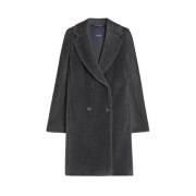 Luxe Teddy Jas met Revers Kraag Max Mara , Gray , Dames