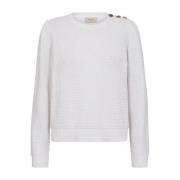 Off-White Gebreide Trui met Knoopdetail Freequent , White , Dames