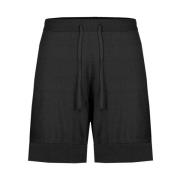 Linnen en katoenen gebreide bermuda shorts BomBoogie , Black , Dames