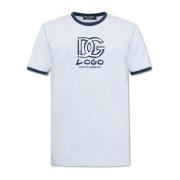 T-shirt met bedrukt logo Dolce & Gabbana , Blue , Heren