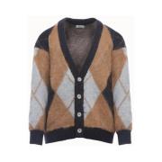 Luxe Mohair Diamantpatroon Vest Family First , Multicolor , Heren