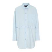 Blauw Oversized Katoenen Shirt Core Model Bitte Kai Rand , Blue , Dame...