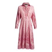 Roze Bloemen Midi Jurk Etro , Pink , Dames