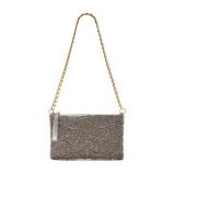 Lucky Beads Geborduurde Clutch MET Riem Maliparmi , Gray , Dames