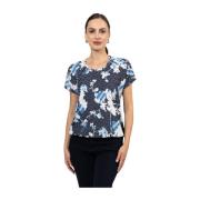 Blouson O-Neck Navy-White-Cornflower Flower Roberto sarto , Multicolor...