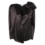 Satijnen Blouse Magda Butrym , Brown , Dames