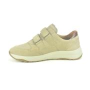 Taupe Nubuc Velcro Schoenen Waldläufer , Beige , Heren