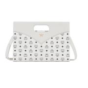 Diamanten tas gemaakt van Visetos leermix MCM , White , Dames