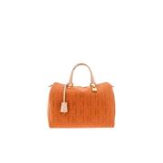 Vergrendelde Amber Leren Handtas Carolina Herrera , Orange , Dames