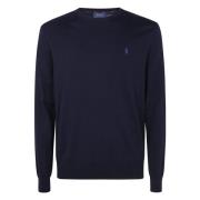 Lange Mouw Pullover Trui Polo Ralph Lauren , Blue , Heren