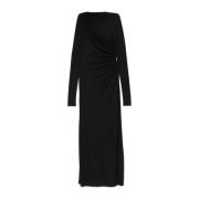 Zwarte Elegante Jurk Andamane , Black , Dames