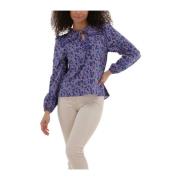 Philippa Blouse Blauw Stijlvol Vrouwen Moliin , Blue , Dames