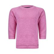 3/4 mouw rosebloom pullover sweater Roberto sarto , Pink , Dames