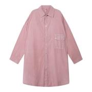 Oversized Biologisch Katoenen Poplin Overhemd 10Days , Pink , Dames