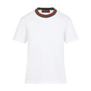 Witte T-shirt voor vrouwen Gucci , White , Dames