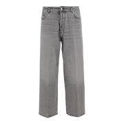 Katoen Denim Wijde Fit Jeans Haikure , Gray , Dames