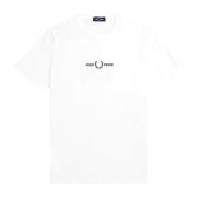 Geborduurd T-shirt Fred Perry Fred Perry , White , Heren