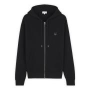 Vos Hoofd Patch Rits Hoodie Maison Kitsuné , Black , Heren