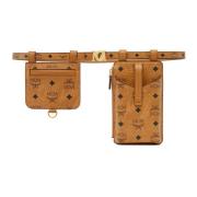 M-Art Pouch-Riem in Visetos MCM , Brown , Dames