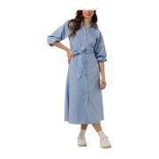 Gestreepte Midi Jurk Dr Yasmin Catwalk Junkie , Blue , Dames