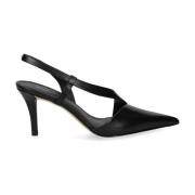 Zwarte Middelhak Kalfsleren Pumps Michael Kors , Black , Dames