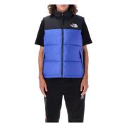 Blauwe Retro Nuptse Gilet Buitenkleding The North Face , Blue , Heren