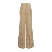 Kanten Wijde Broek Zimmermann , Beige , Dames