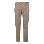 Slim Fit Twill Broek Jacob Cohën , Brown , Heren