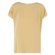 Zijden blouse met knoopdetail Alysi , Yellow , Dames