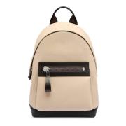 Beige Leren Rugzak Bucket Tas Tom Ford , Beige , Heren