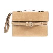 Suède handtas Moschino , Beige , Dames