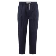 Cropped Cargo Broek Drole de Monsieur , Blue , Heren